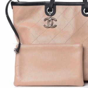 CHANEL Caviar Leather Zippered Pouch/Clutch